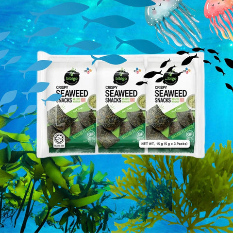 Bibigo Seetang Snack Wasabi 3 x 5g