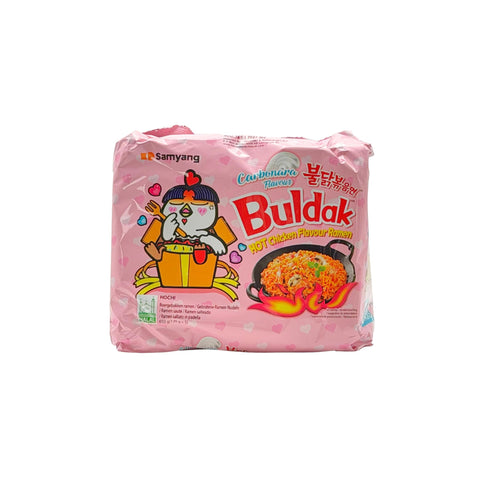 Nouilles ramen Buldak au poulet épicé Hot Chicken Carbonara Samyang 5x130g
