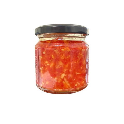 Chili artisanal à l'huile avec ail et gingembre Chili Panda La Jiang 160g
