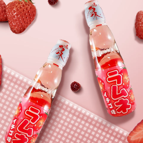 Hata Kosen Getränk Ramune Erdbeere 200 ml 